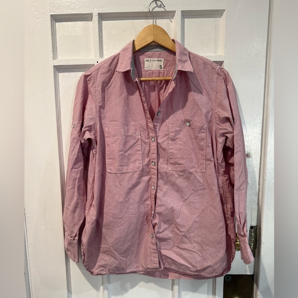 rag & bone women’s Casual Pink Button-Down Shirt